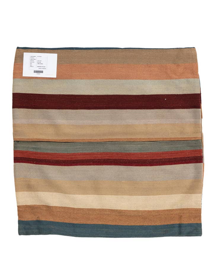 Detail image of 3' 3 x 3' 3  Hand Woven Pillow Wool Square Rug