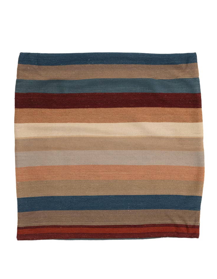 Detail image of 3' 3 x 3' 3 Hand Woven Pillow Wool Square Rug