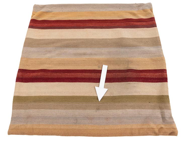 Detail image of 3' 3 x 3' 3 Hand Woven Pillow Wool Square Rug