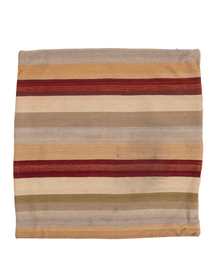 Detail image of 3' 3 x 3' 3 Hand Woven Pillow Wool Square Rug