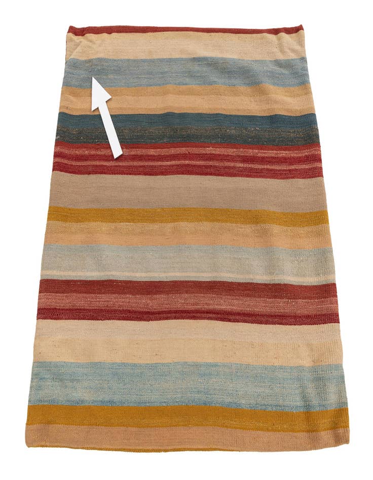 Detail image of 3' 3 x 3' 3  Hand Woven Pillow Wool Square Rug