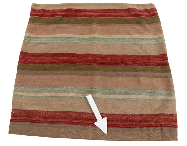 3' 3 x 3' 4 Hand Woven Pillow Wool Square Rug