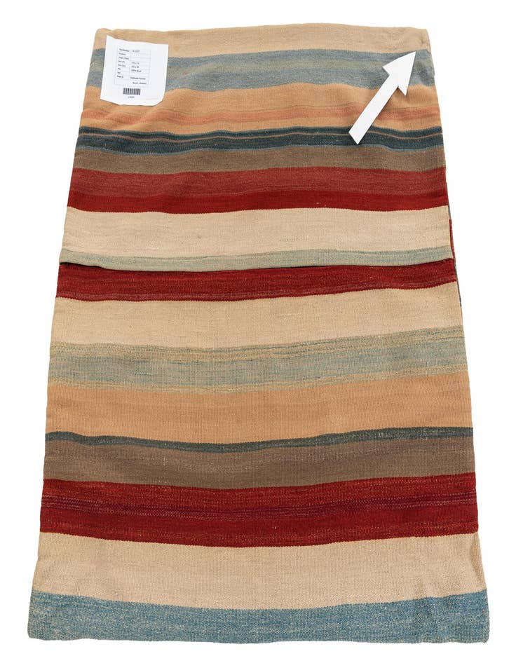 Detail image of 3' 3 x 3' 4  Hand Woven Pillow Wool Square Rug