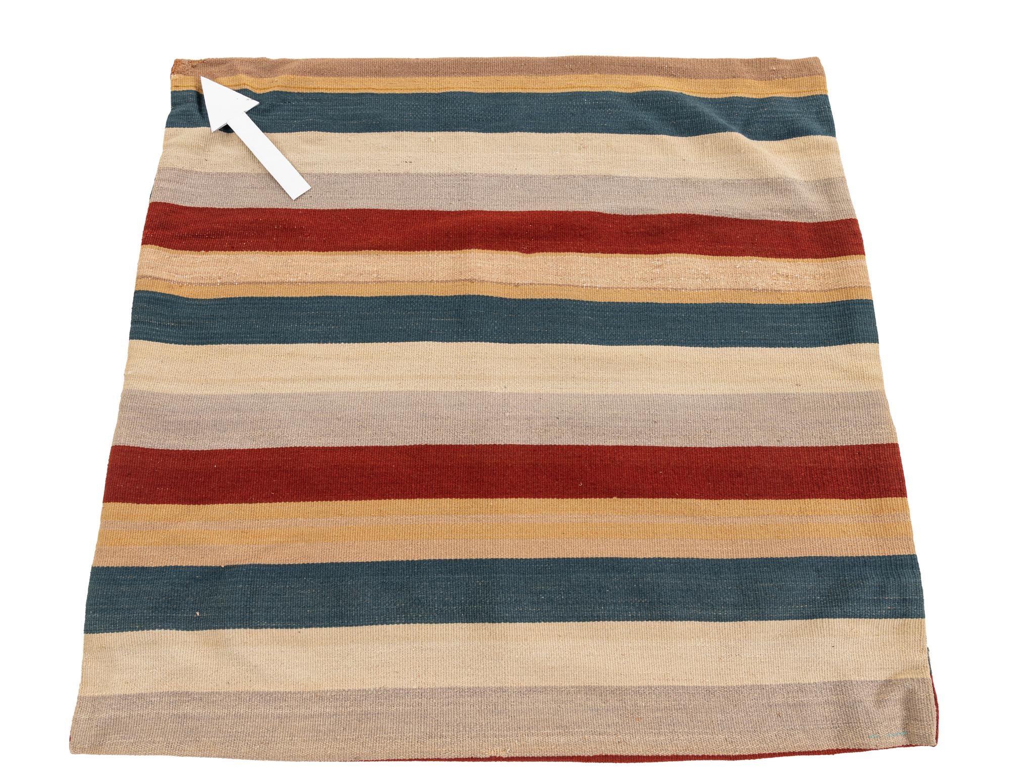 3' 3 x 3' 4 Hand Woven Pillow Wool Square Rug