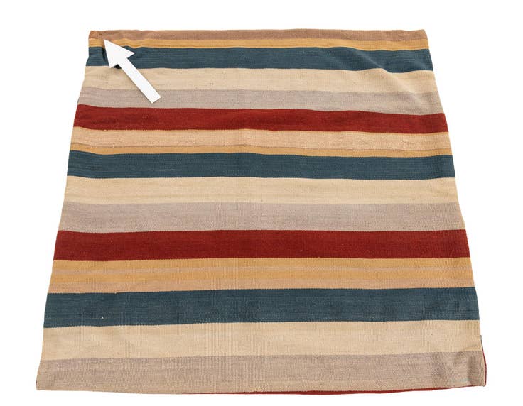 Detail image of 3' 3 x 3' 4 Hand Woven Pillow Wool Square Rug