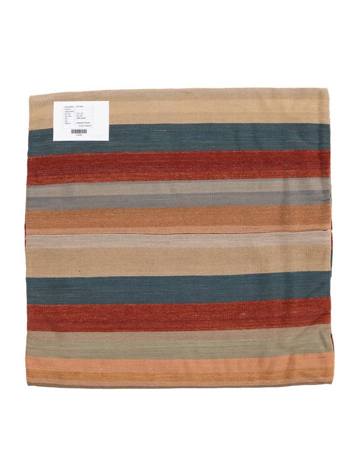 Detail image of 3' 2 x 3' 3 Hand Woven Pillow Wool Square Rug