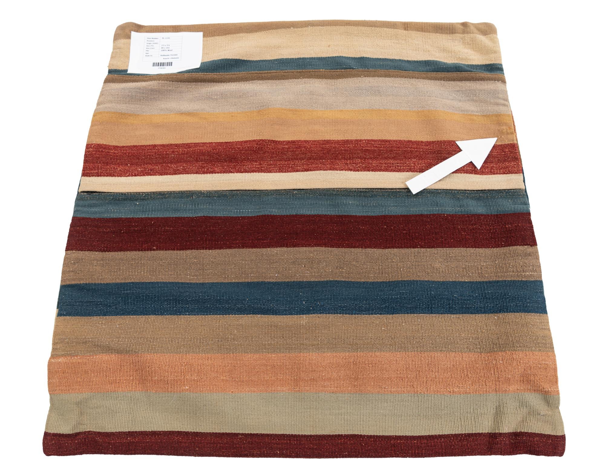 3' 2 x 3' 4 Hand Woven Pillow Wool Square Rug