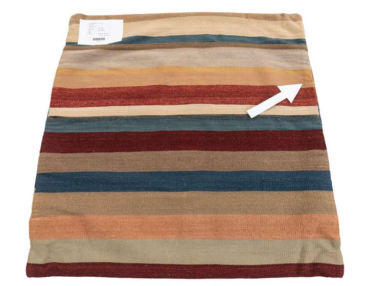 3' 2 x 3' 4 Hand Woven Pillow Wool Square Rug