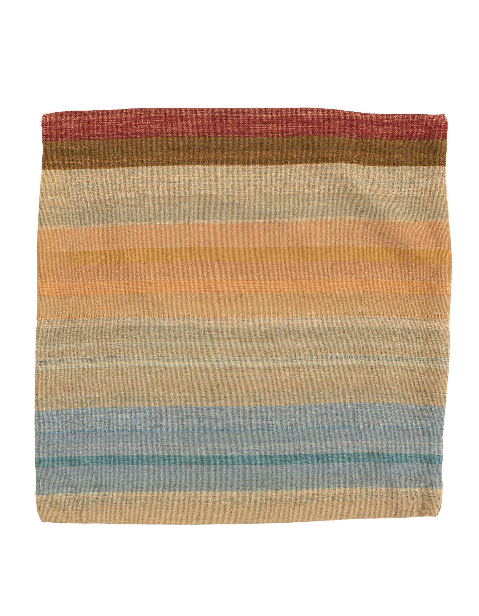 3' 3 x 3' 3 Hand Woven Pillow Wool Square Rug