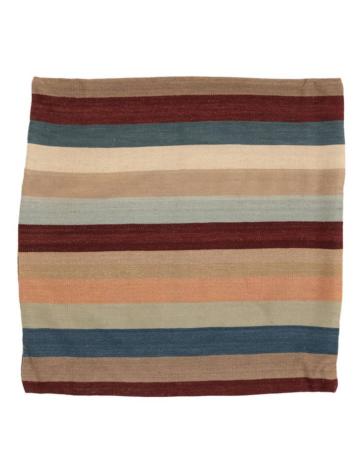 Detail image of 3' 2 x 3' 3 Hand Woven Pillow Wool Square Rug