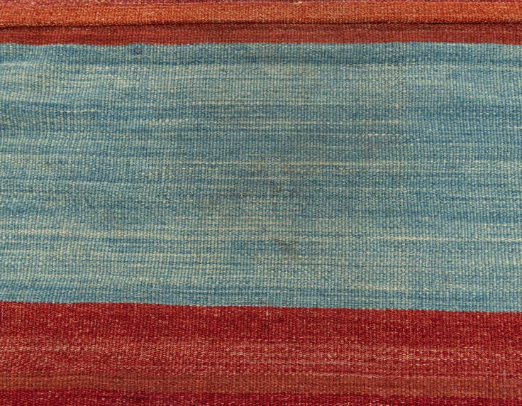 Detail image of 3' 2 x 3' 3 Hand Woven Pillow Wool Square Rug