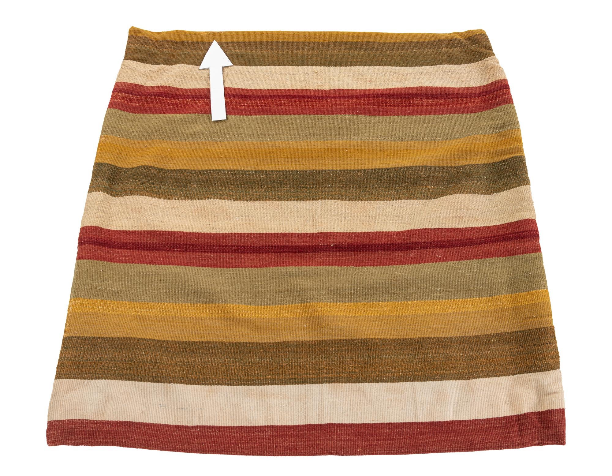 3' 2 x 3' 3 Hand Woven Pillow Wool Square Rug