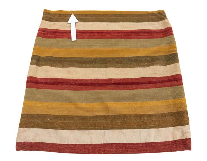 3' 2 x 3' 3 Hand Woven Pillow Wool Square Rug