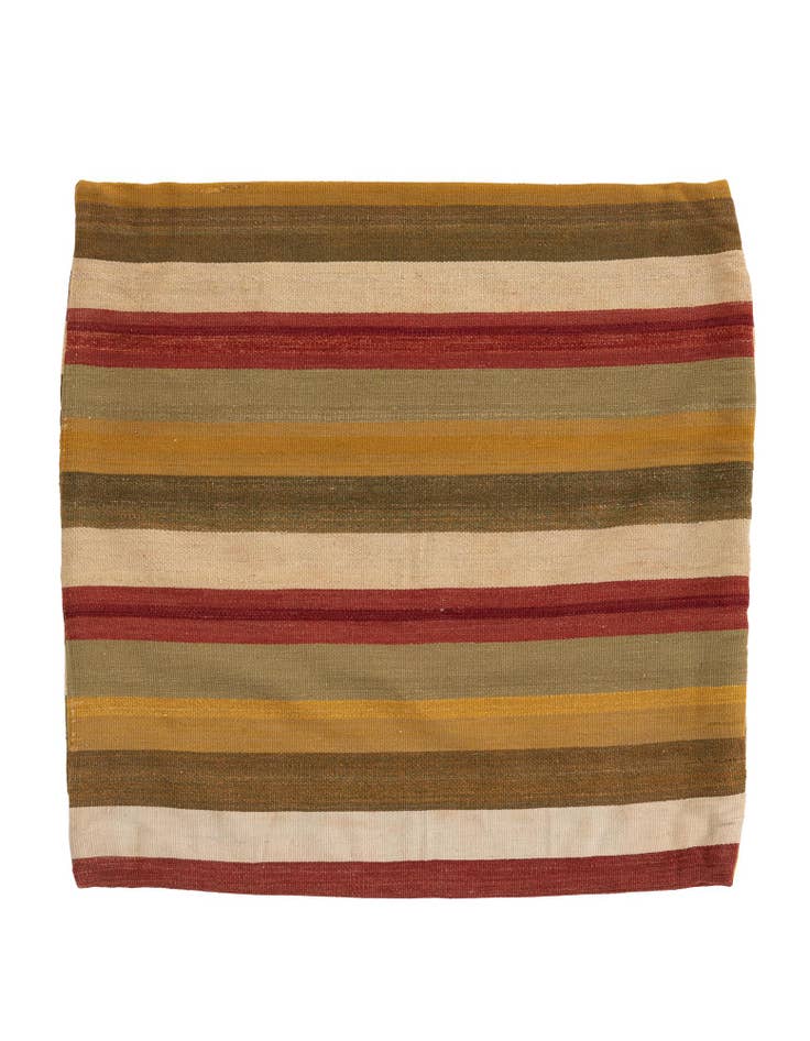 Detail image of 3' 2 x 3' 3 Hand Woven Pillow Wool Square Rug