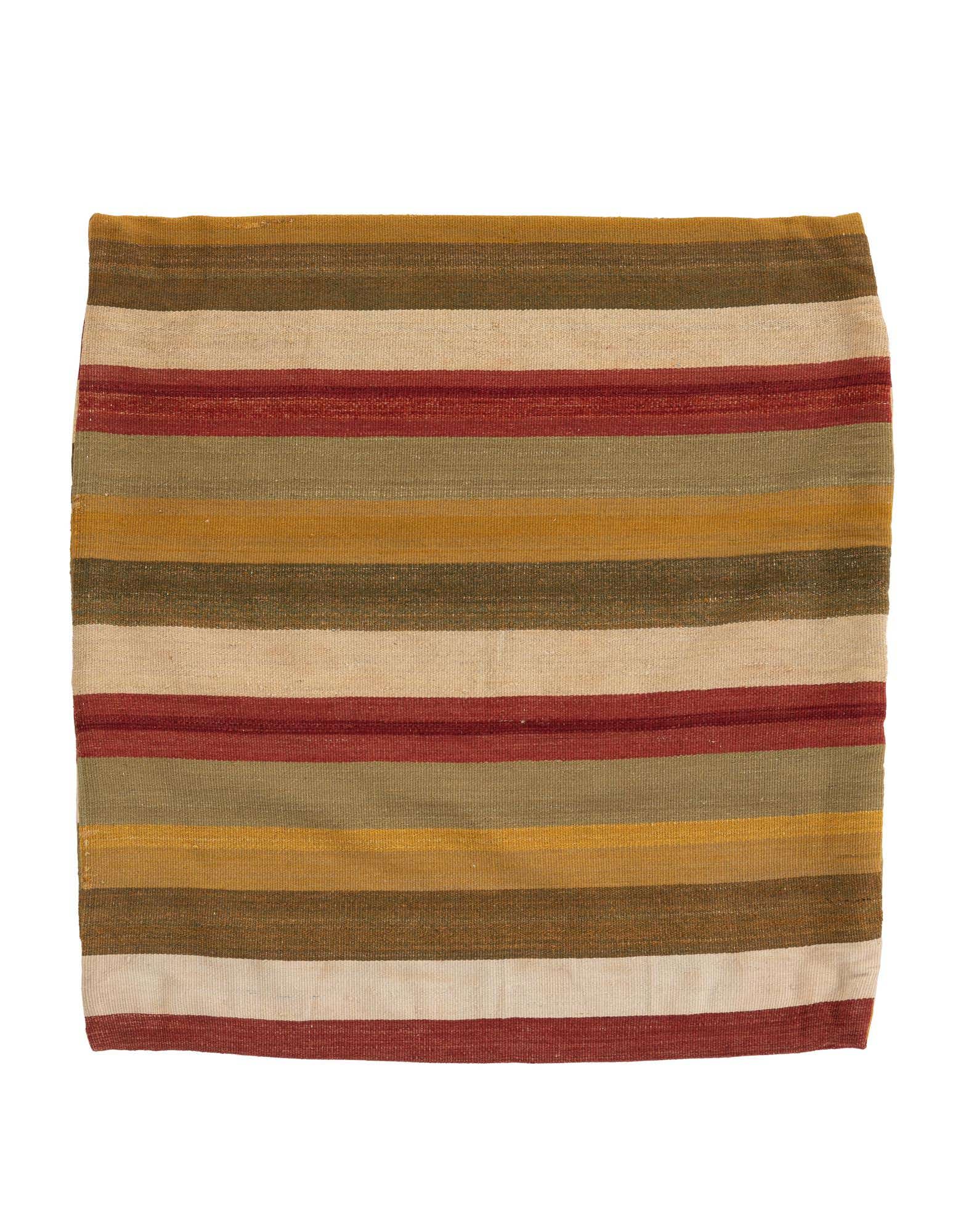 3' 2 x 3' 3 Hand Woven Pillow Wool Square Rug