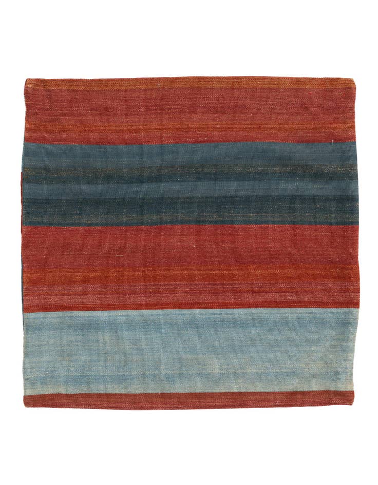 Detail image of 3' 3 x 3' 3 Hand Woven Pillow Wool Square Rug