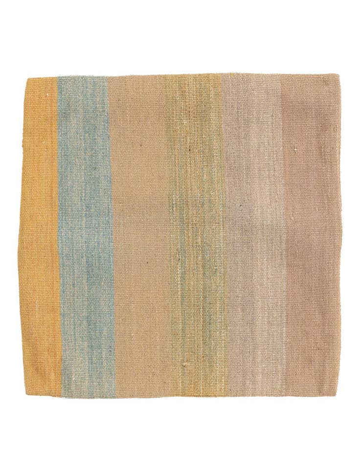 Detail image of 1' 6 x 1' 6 Hand Woven Pillow Wool Square Rug