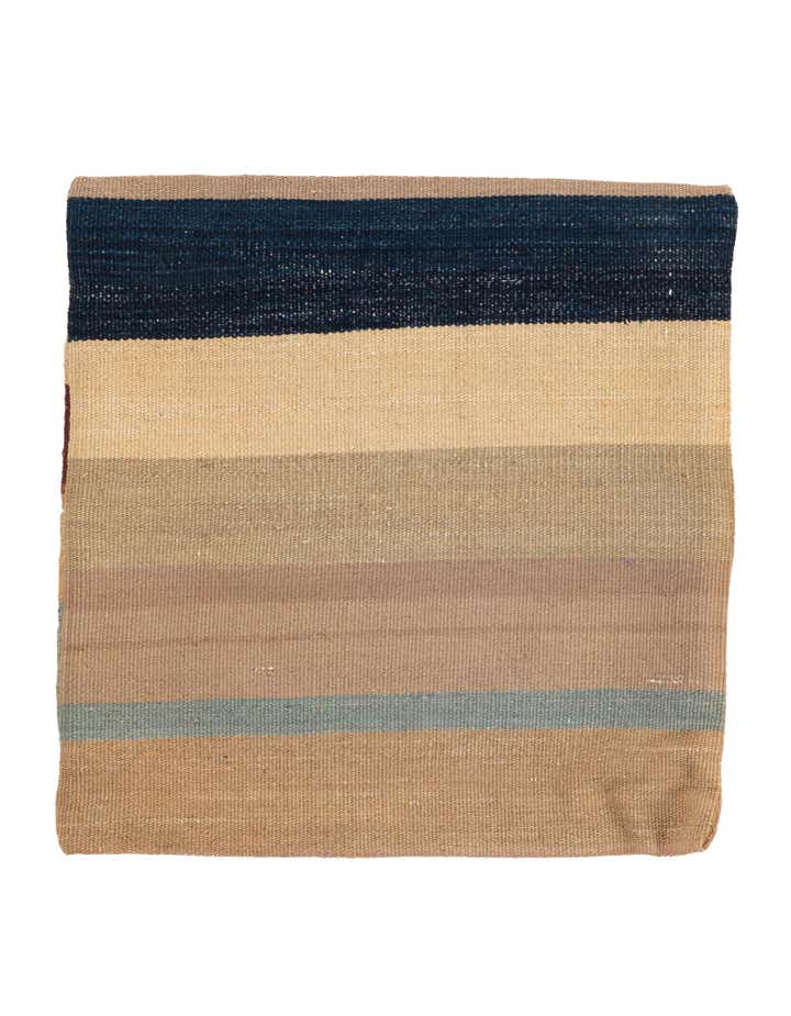 1' 5 x 1' 6 Hand Woven Pillow Wool Square Rug
