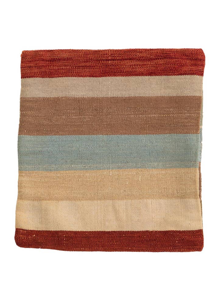 Detail image of 1' 5 x 1' 6 Hand Woven Pillow Wool Square Rug