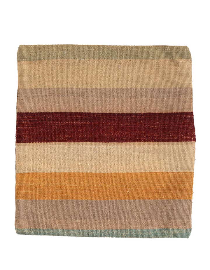 1' 5 x 1' 6 Hand Woven Pillow Wool Square Rug