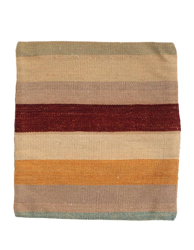 Detail image of 1' 5 x 1' 6 Hand Woven Pillow Wool Square Rug