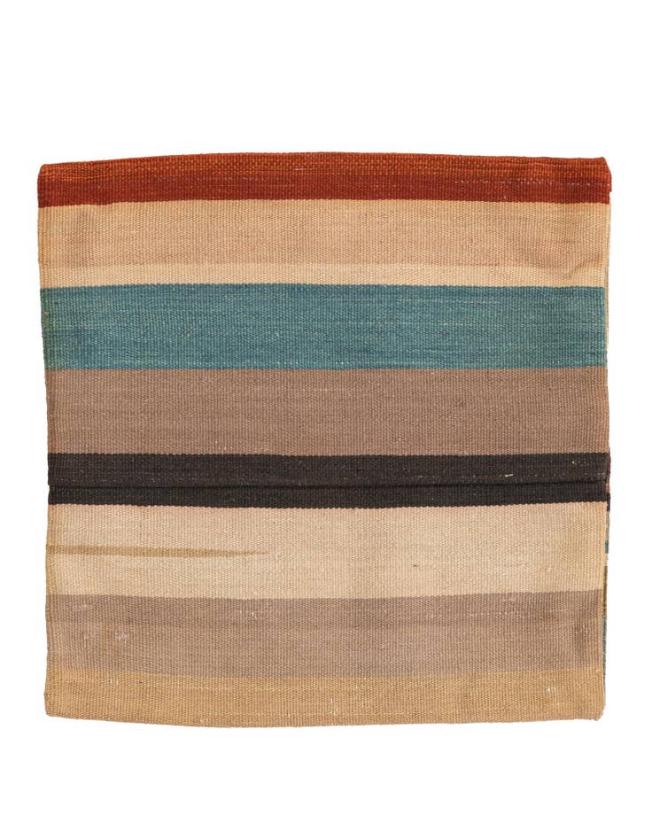 Detail image of 1' 7 x 1' 7 Hand Woven Pillow Wool Square Rug