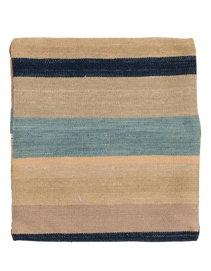 Detail image of 1' 5 x 1' 6 Hand Woven Pillow Wool Square Rug