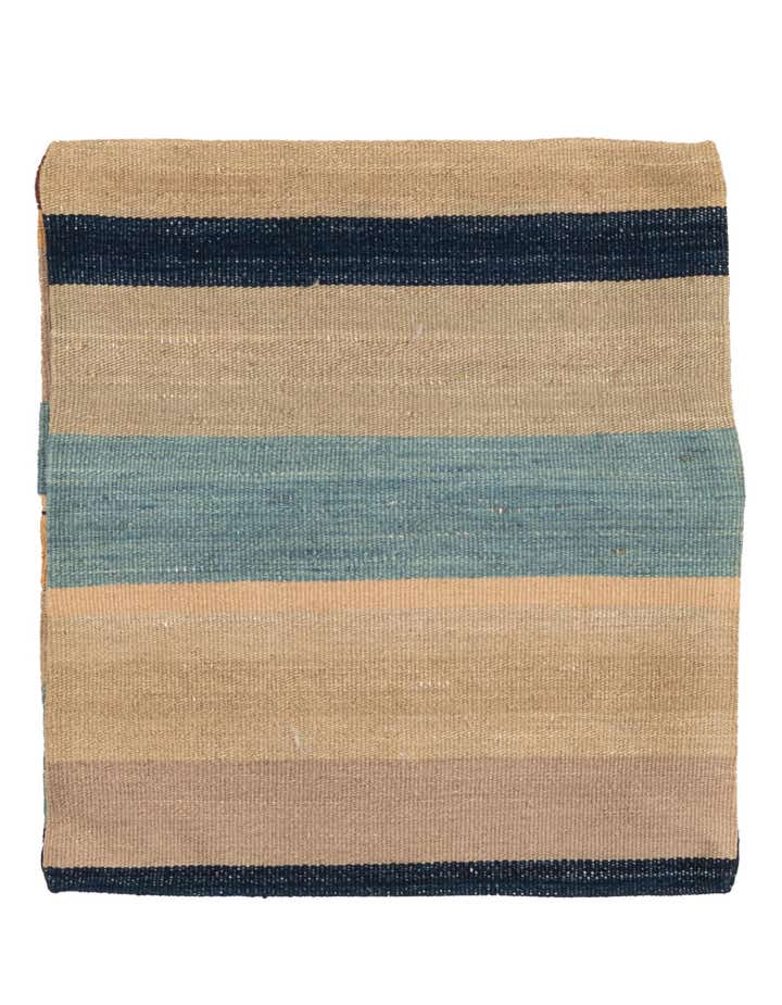 1' 5 x 1' 6 Hand Woven Pillow Wool Square Rug