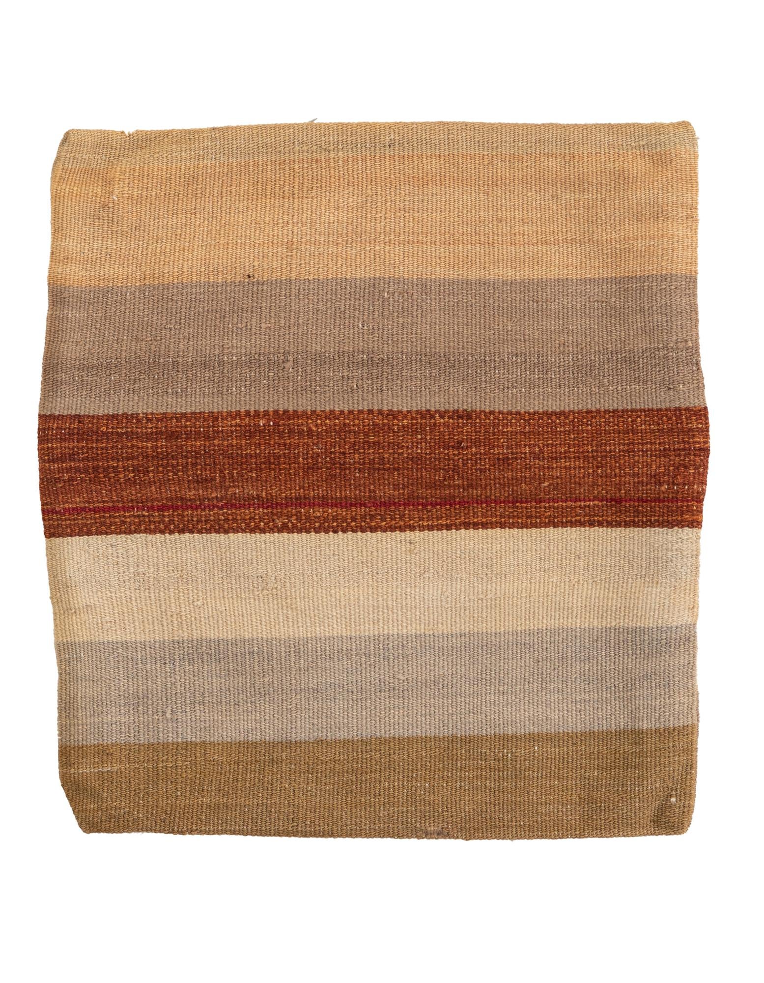 1' 6 x 1' 7 Hand Woven Pillow Wool Square Rug
