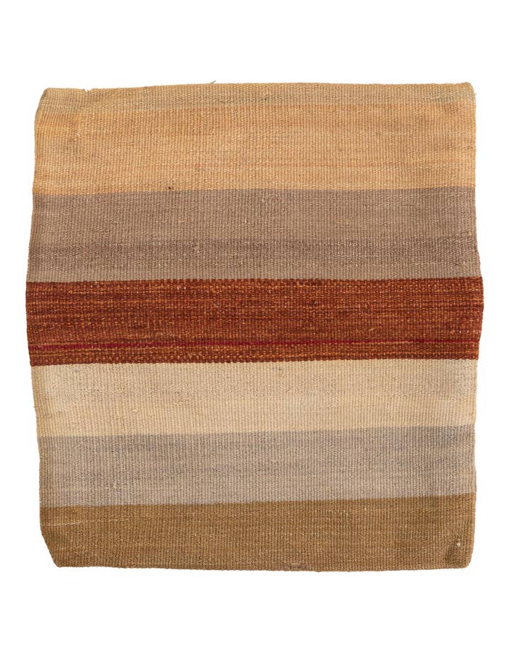 Detail image of 1' 6 x 1' 7 Hand Woven Pillow Wool Square Rug