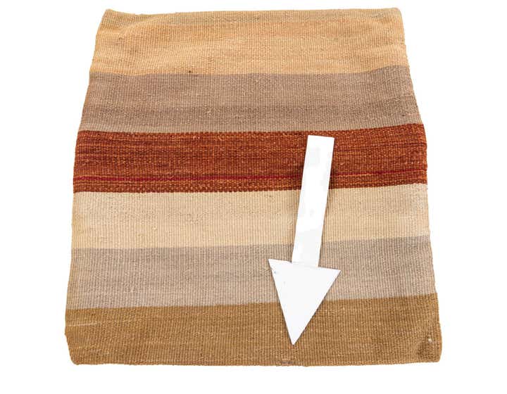 1' 6 x 1' 6 Hand Woven Pillow Wool Square Rug