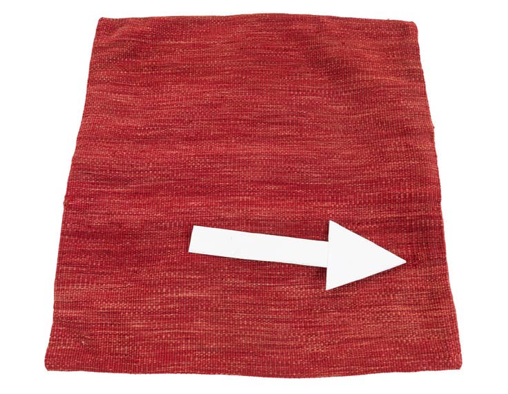 Detail image of 1' 6 x 1' 7 Hand Woven Pillow Wool Square Rug