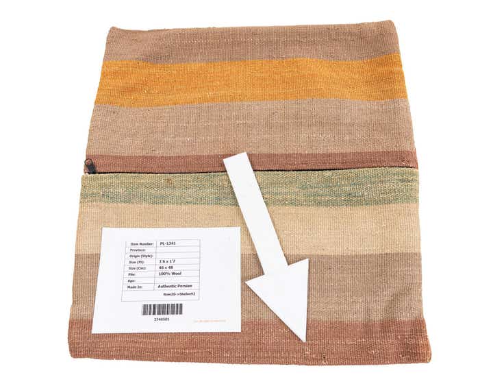 1' 6 x 1' 7 Hand Woven Pillow Wool Square Rug
