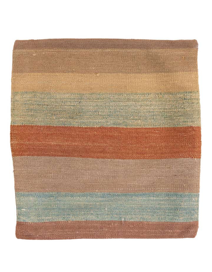 1' 6 x 1' 7 Hand Woven Pillow Wool Square Rug