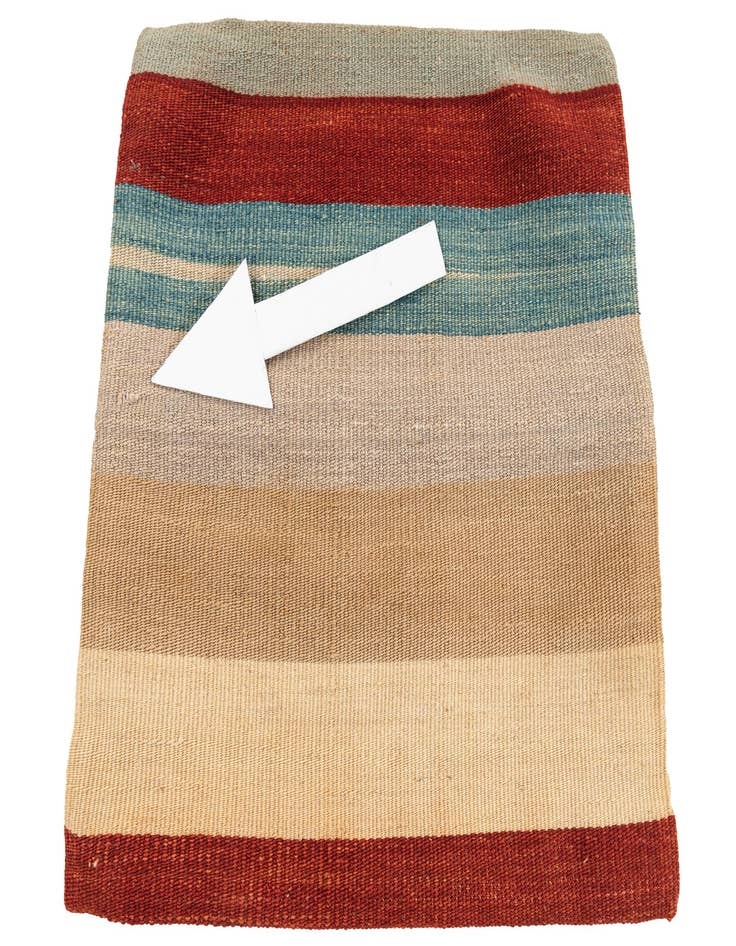 Detail image of 1' 6 x 1' 6 Hand Woven Pillow Wool Square Rug