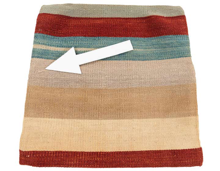 1' 6 x 1' 6 Hand Woven Pillow Wool Square Rug