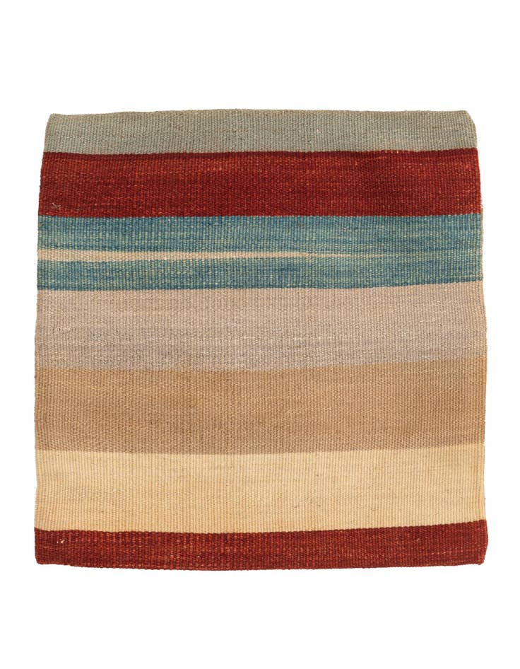 Detail image of 1' 6 x 1' 6 Hand Woven Pillow Wool Square Rug