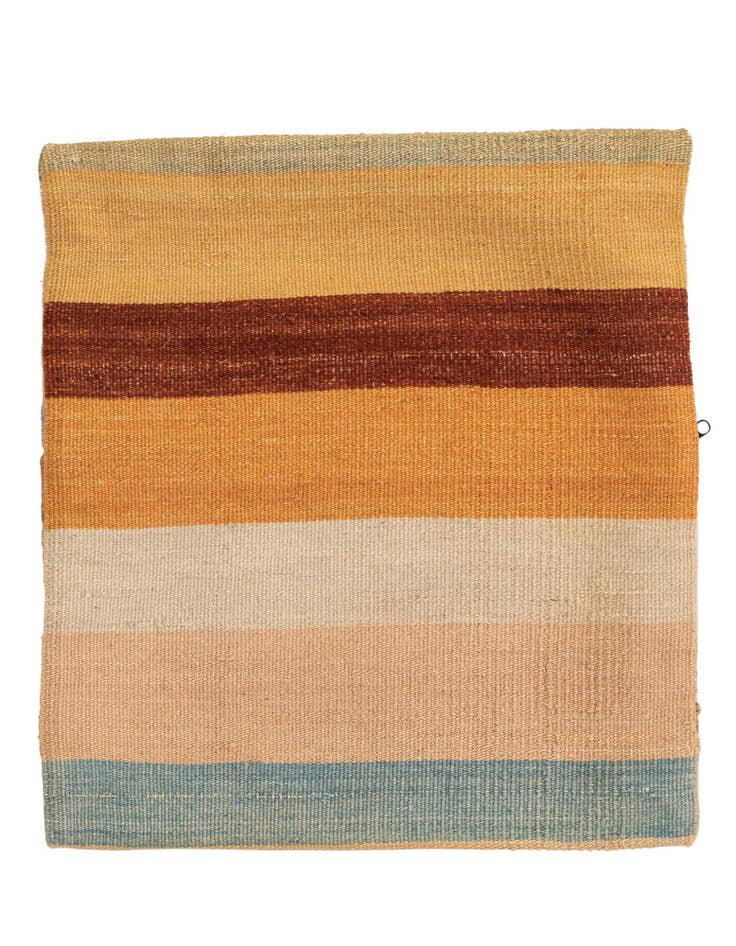 Detail image of 1' 5 x 1' 7 Hand Woven Pillow Wool Square Rug