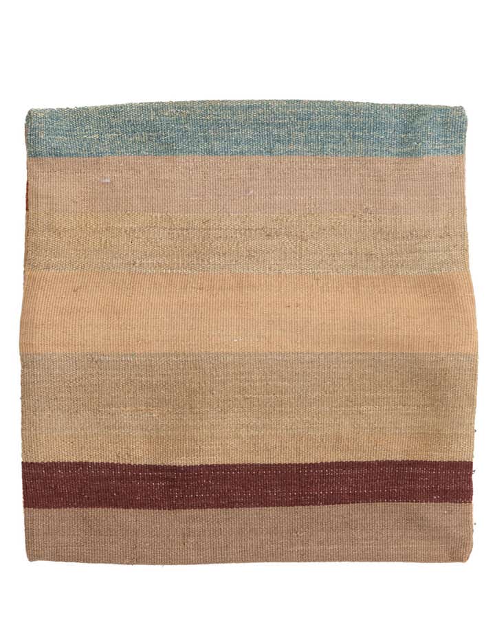 1' 5 x 1' 6 Hand Woven Pillow Wool Square Rug