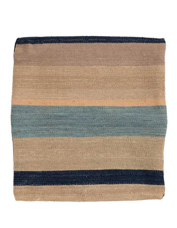 Detail image of 1' 5 x 1' 7 Hand Woven Pillow Wool Square Rug