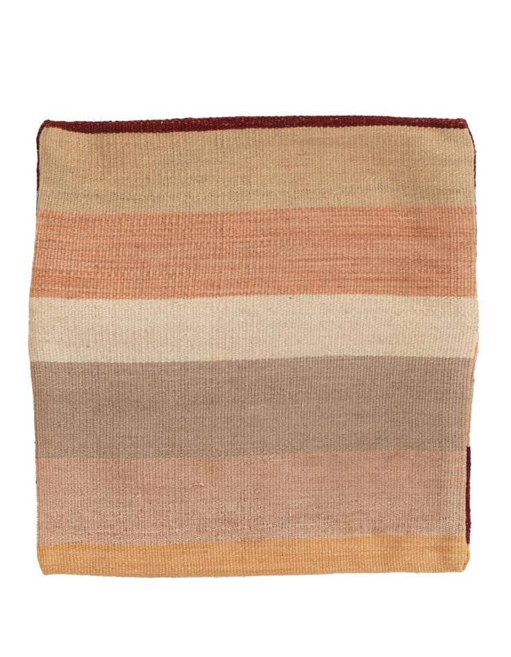 Detail image of 1' 6 x 1' 6 Hand Woven Pillow Wool Square Rug