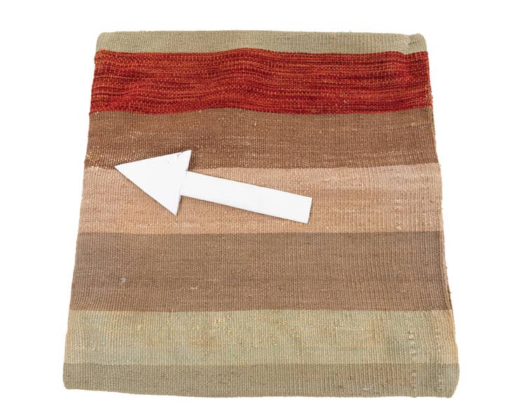 Detail image of 1' 5 x 1' 6 Hand Woven Pillow Wool Square Rug