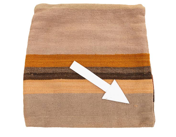 Detail image of 1' 7 x 1' 7 Hand Woven Pillow Wool Square Rug