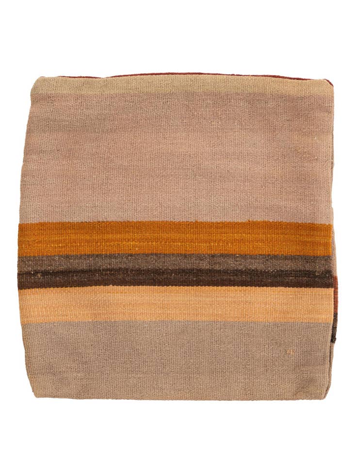 Detail image of 1' 7 x 1' 7 Hand Woven Pillow Wool Square Rug