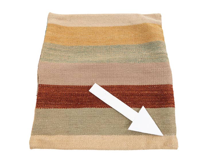 Detail image of 1' 5 x 1' 6 Hand Woven Pillow Wool Square Rug