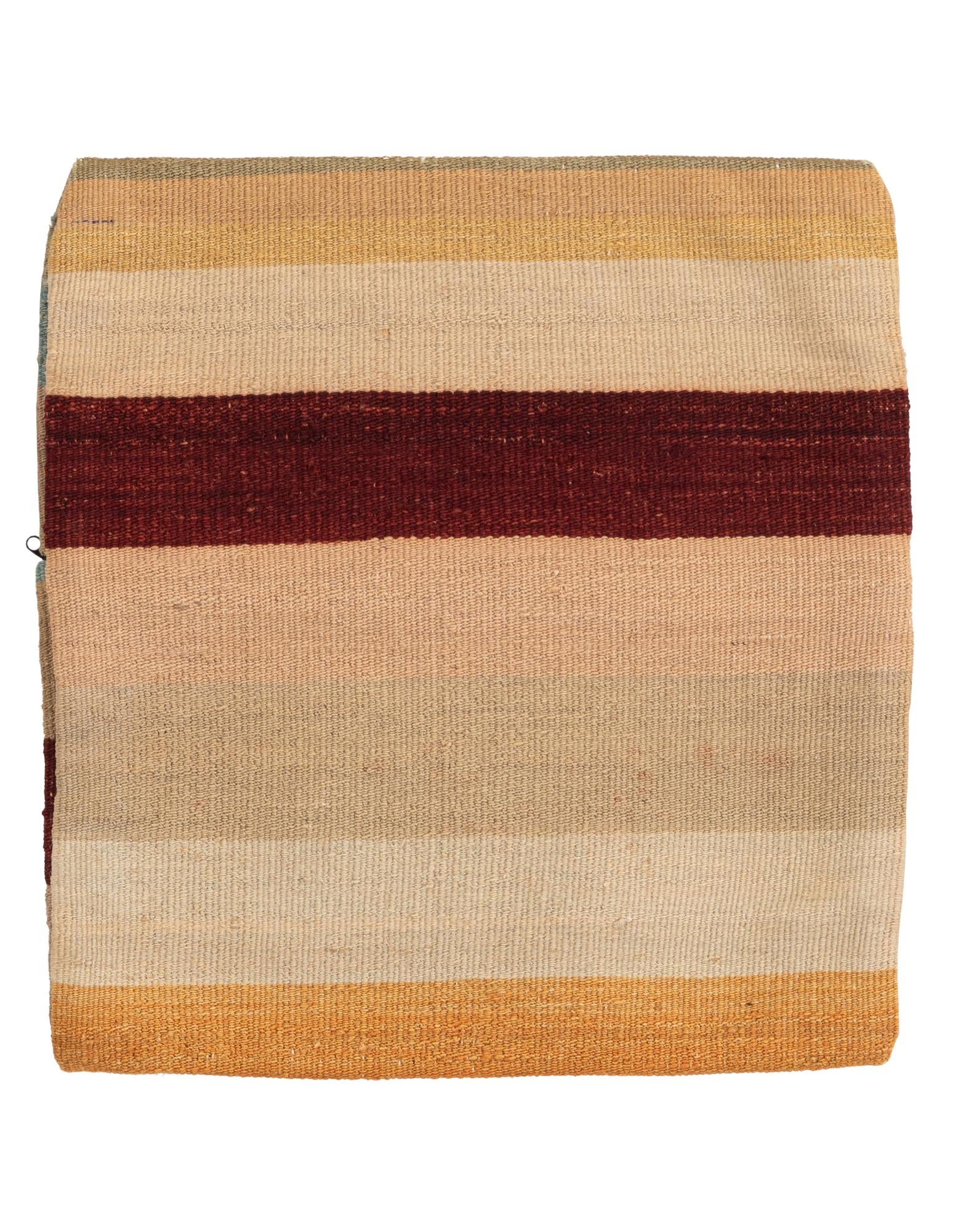 1' 5 x 1' 6 Hand Woven Pillow Wool Square Rug