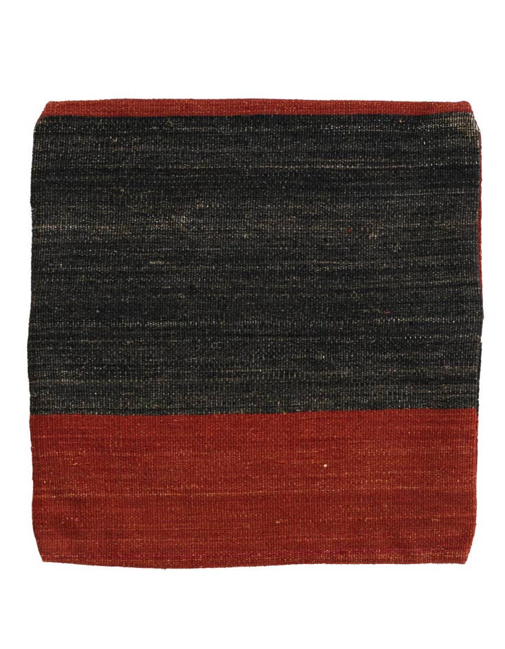 Detail image of 1' 6 x 1' 7 Hand Woven Pillow Wool Square Rug