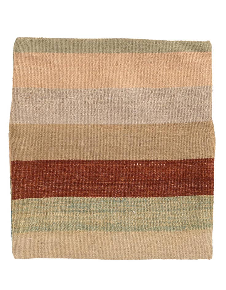 Detail image of 1' 5 x 1' 6 Hand Woven Pillow Wool Square Rug