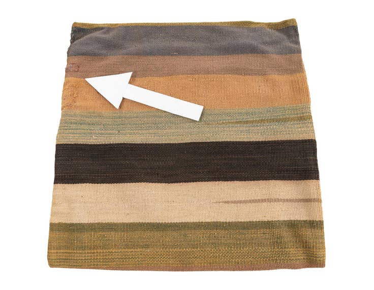 Detail image of 1' 8 x 1' 8 Hand Woven Pillow Wool Square Rug