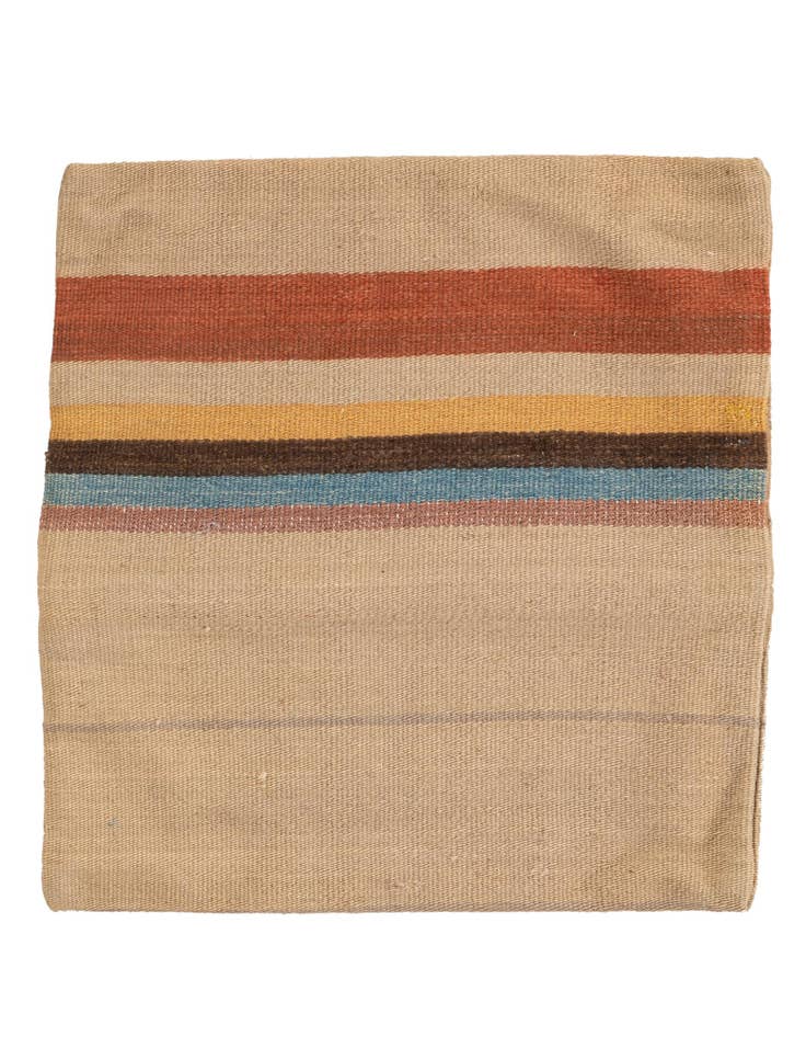 Detail image of 1' 7 x 1' 7 Hand Woven Pillow Wool Square Rug